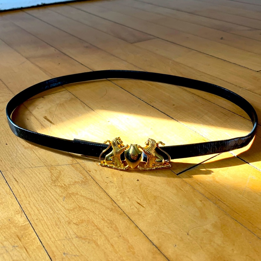 Vintage Dotty Smith faux leather waist belt